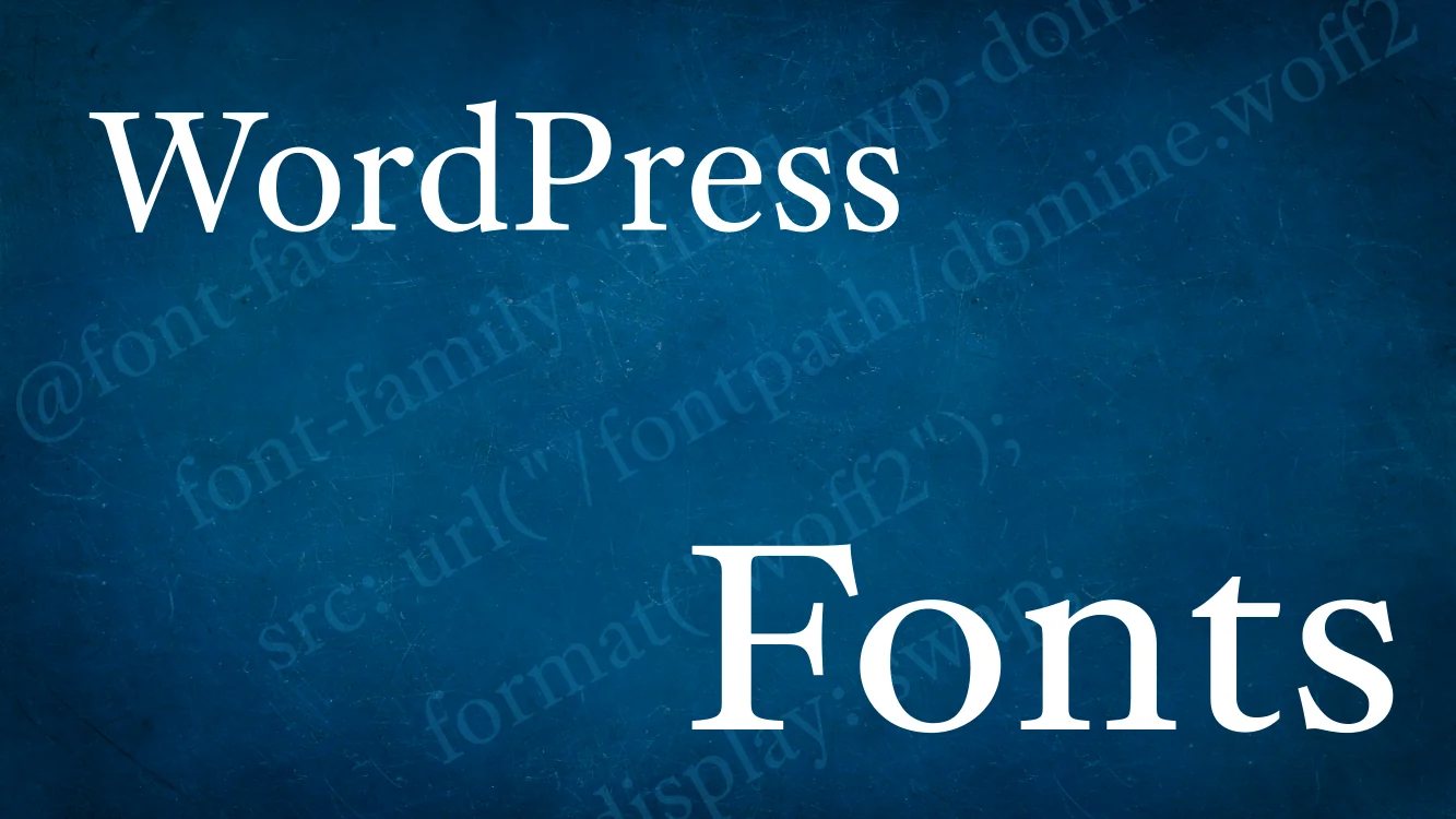 WordPress custom fonts cover image